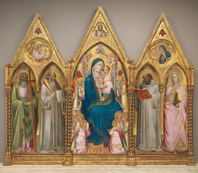 Madonna And Child With Saints Andrew Benedict Bernard And
