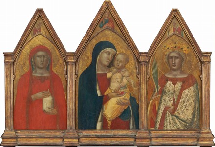 Madonna And Child With The Blessing Christ And Saints Mary