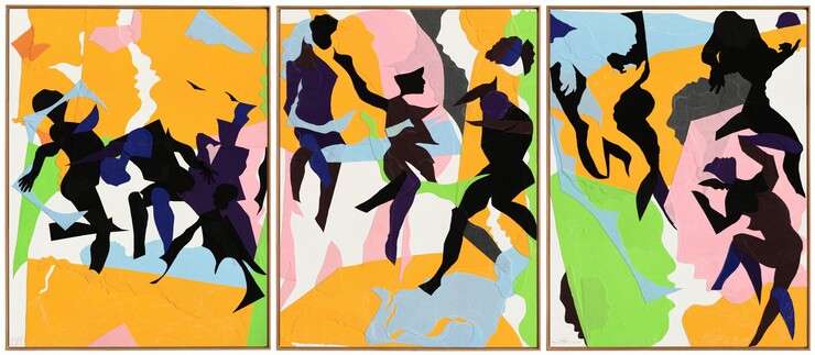 Oliver Lee Jackson, Triptych (3.20.15, 5.21.15, 6.8.15), 2015