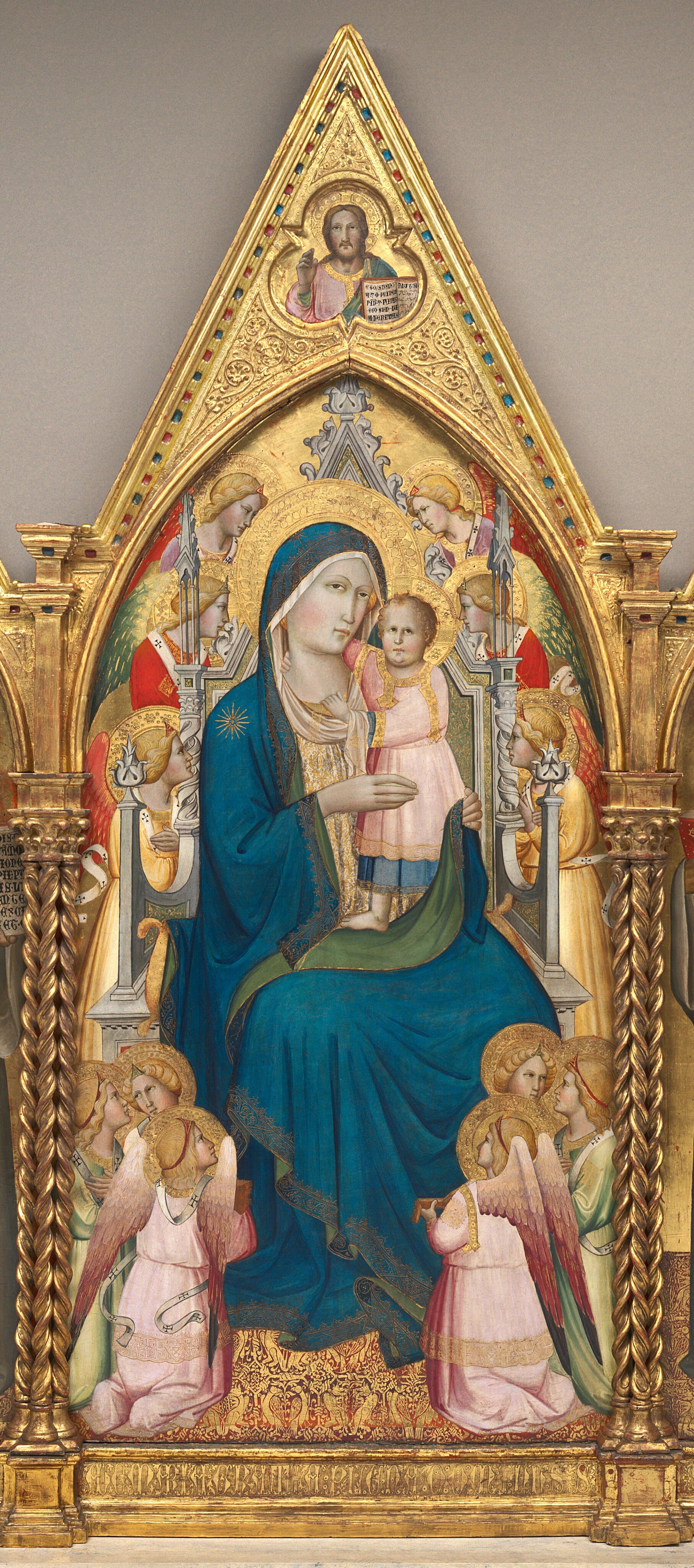 Madonna And Child Enthroned With Twelve Angels And With The