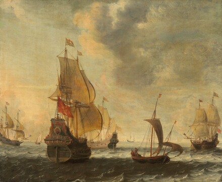 Dutch Ships In A Lively Breeze