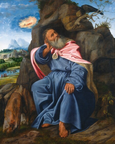 Giovanni Girolamo Savoldo, Elijah Fed by the Raven, c. 1510c. 1510