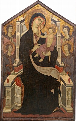 Maesta Madonna And Child With Four Angels