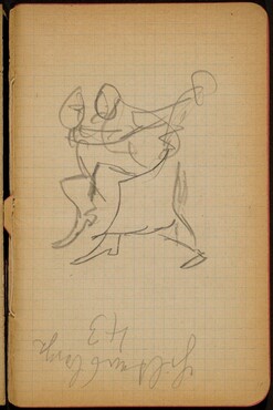 Bezeichnete Skizze mit zwei sitzende Figuren (Two Seated Figures) [p. 10]