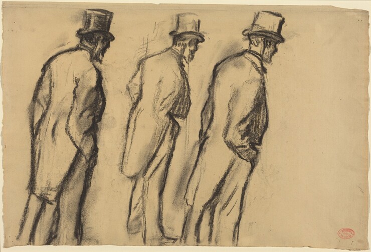 Edgar Degas, Three Studies of Ludovic Halévy Standing, c. 1880