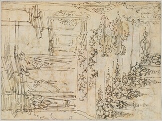 Claude Gillot, Studies of Ornament and Architecture, c. 1710c. 1710