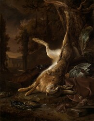 Still Life With Swan And Game Before A Country Estate