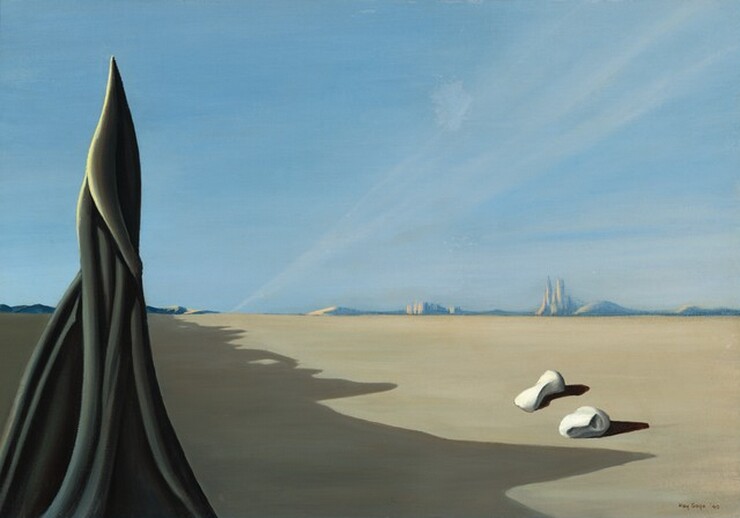 Kay Sage, A Finger on the Drum, 1940