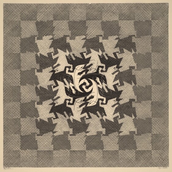 the life and works of m c escher The strange worlds of m c escher - i try in my prints to testify that we live in a beautiful and orderly world, not in a chaos without norms, even though that is how. the life and works of m c escher The strange worlds of m c escher - i try in my prints to testify that we live in a beautiful and orderly world, not in a chaos without norms, even though that is how.
